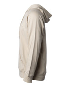 Left View of Sand Icon Lightweight Loopback Terry Hooded Sweatshirt - SS1000