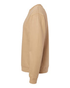 Left View of Sandstone Midweight Crewneck Sweatshirt - SS3000