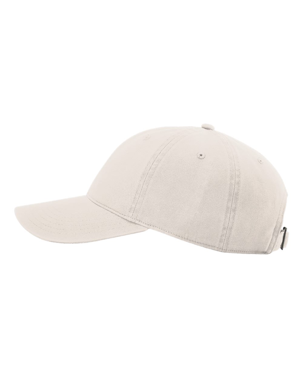 Left View of Stone Peach Twill Dad Hat - 326