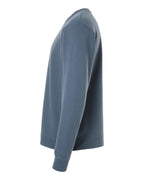 Left View of Storm Blue Midweight Crewneck Sweatshirt - SS3000