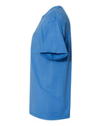 Left View of Summer Sky Blue Garment-Dyed Pocket T-Shirt - GDH150