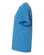 Left View of Summer Sky Blue Garment-Dyed T-Shirt - GDH100