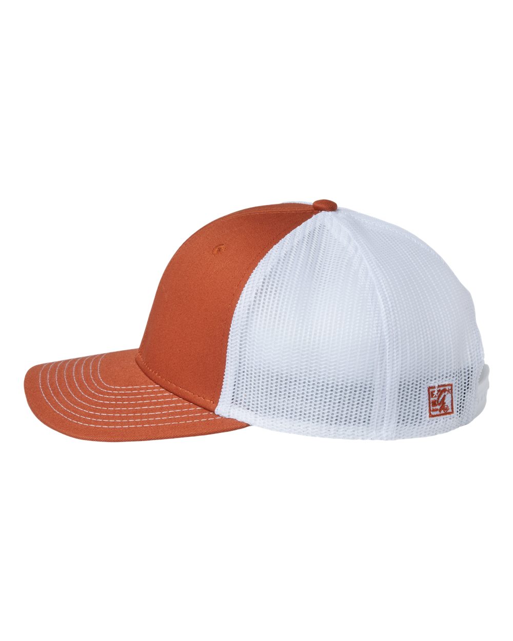 Left View of Texas Orange/ White Everyday Trucker Cap - GB452E