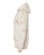 Left View of Tie Dye Dusty Pink Midweight Tie-Dyed Hooded Sweatshirt - PRM4500TD