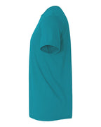 Left View of Tropical Blue Softstyle® T-Shirt - 64000