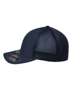 Left View of True Navy Unipanel™ Trucker Cap - 5511UP