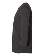 Left View of Vintage Black Sleeves/ Vintage Black Body Triblend Three-Quarter Raglan T-Shirt - 6051