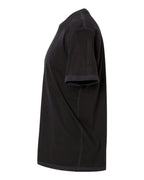 Left View of Washed Black Soft Wash T-Shirt - 3600SW