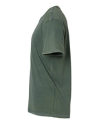 Left View of Washed Royal Pine Soft Wash T-Shirt - 3600SW