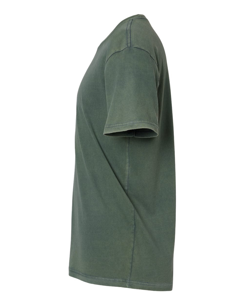 Left View of Washed Royal Pine Soft Wash T-Shirt - 3600SW