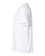 Left View of Washed White Soft Wash T-Shirt - 3600SW
