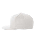Left View of White 210® Flat Bill Cap - 6210FF