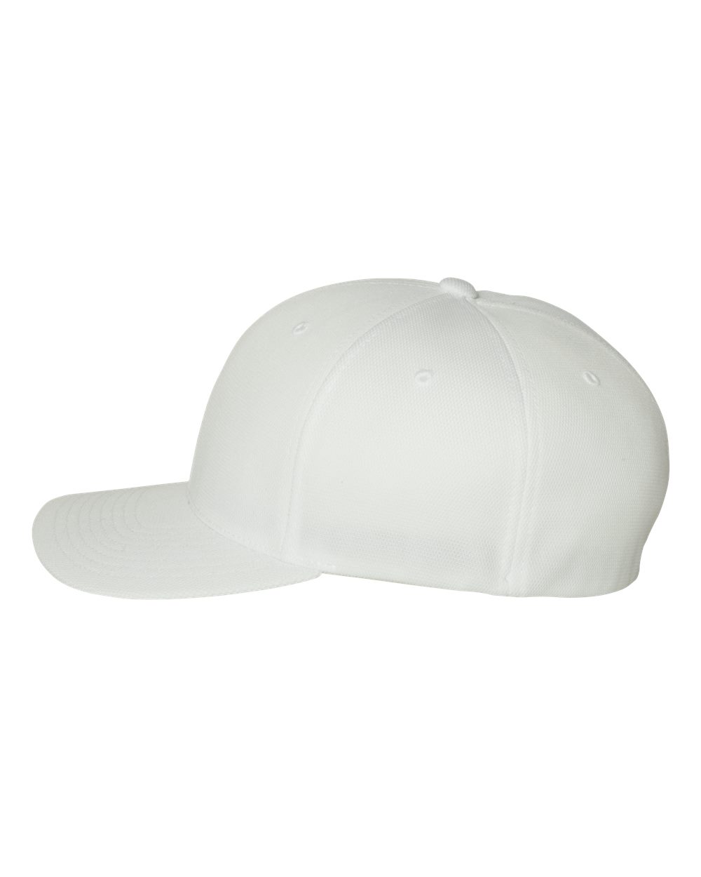 Left View of White Cool & Dry Sport Cap - 6597
