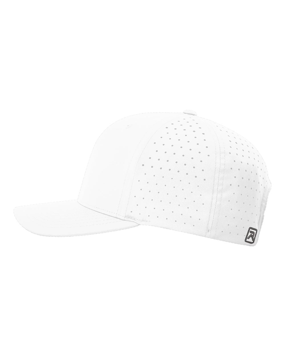 Left View of White Laser Perf R-Flex Cap - 632