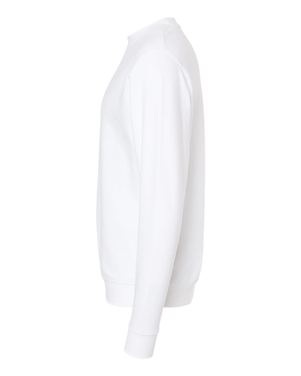 Left View of White Midweight Crewneck Sweatshirt - SS3000