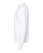 Left View of White Midweight Crewneck Sweatshirt - SS3000