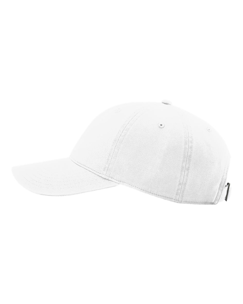 Left View of White Peach Twill Dad Hat - 326