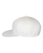 Left View of White Pro-Baseball On Field Cap - 6297F