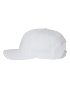 Left View of White Pro Twill Snapback Cap - 212