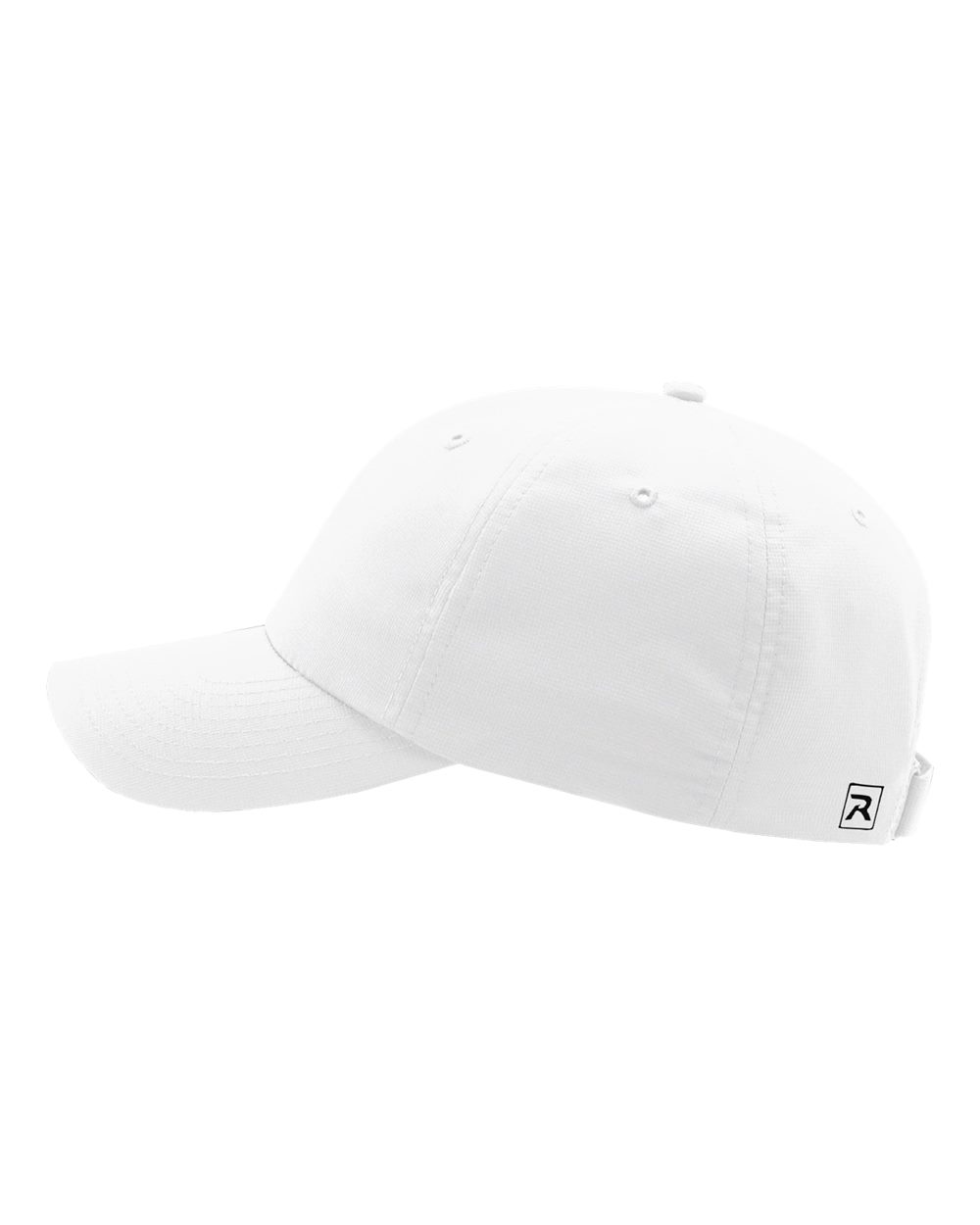 Left View of White Relaxed Performance Lite Cap - 220
