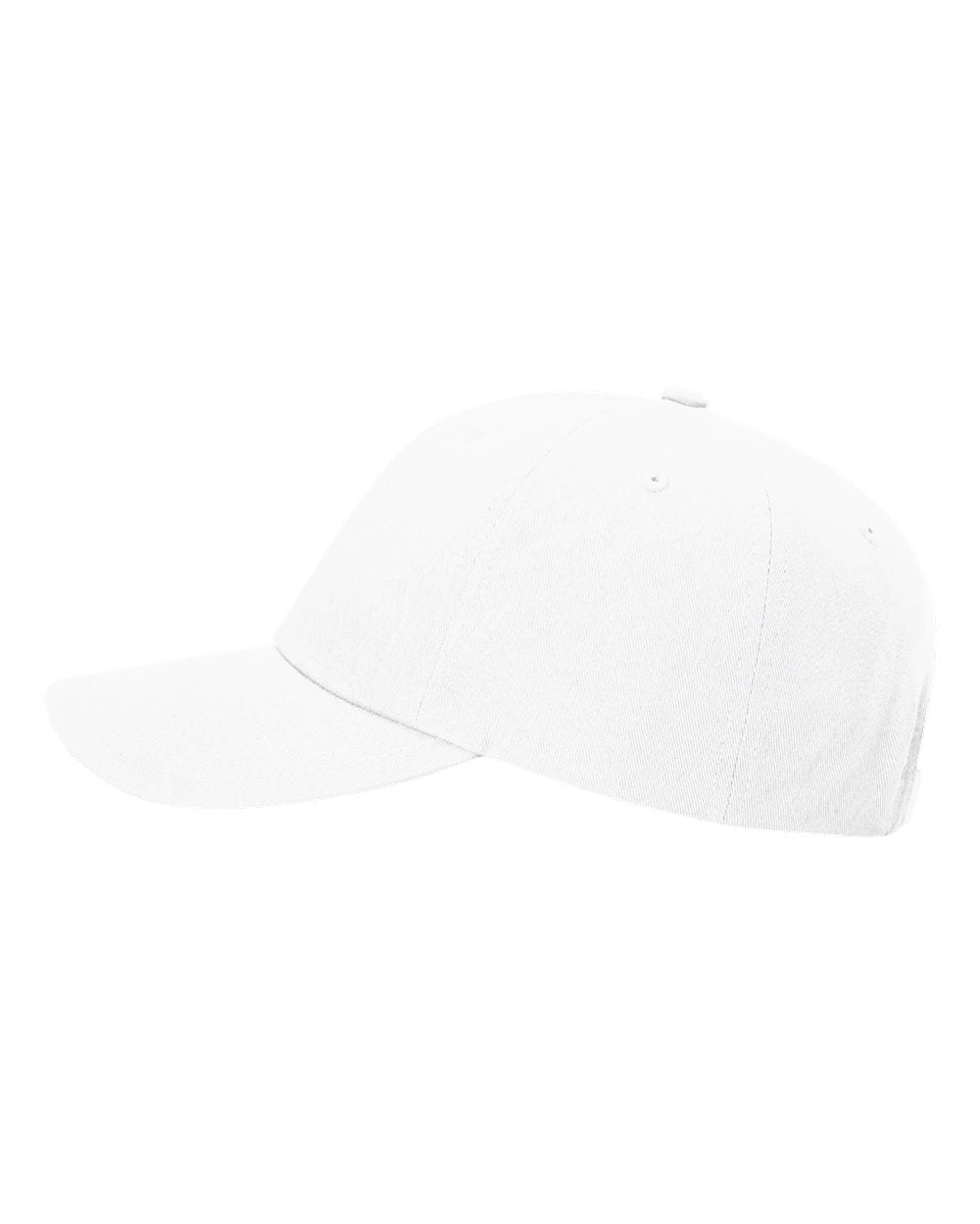 Left View of White Sustainable Ashland Dad Hat - 254RE