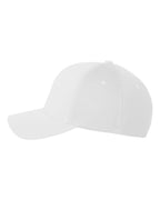 Left View of White Ultrafiber Mesh Cap - 6533