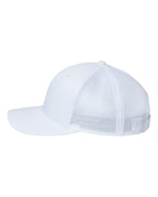 Left View of White/ White Everyday Trucker Cap - GB452E