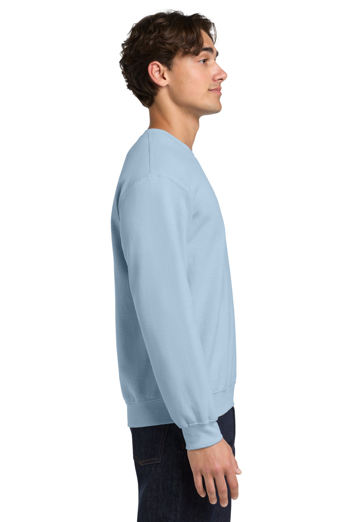 Light Blue Gildan Heavy Blend Crewneck Sweatshirt. 18000
