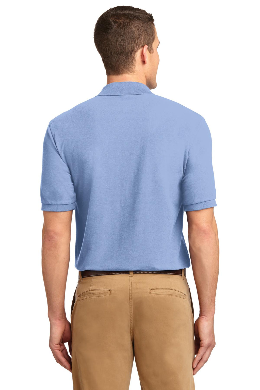 Light Blue Port Authority Silk Touch Polo K500