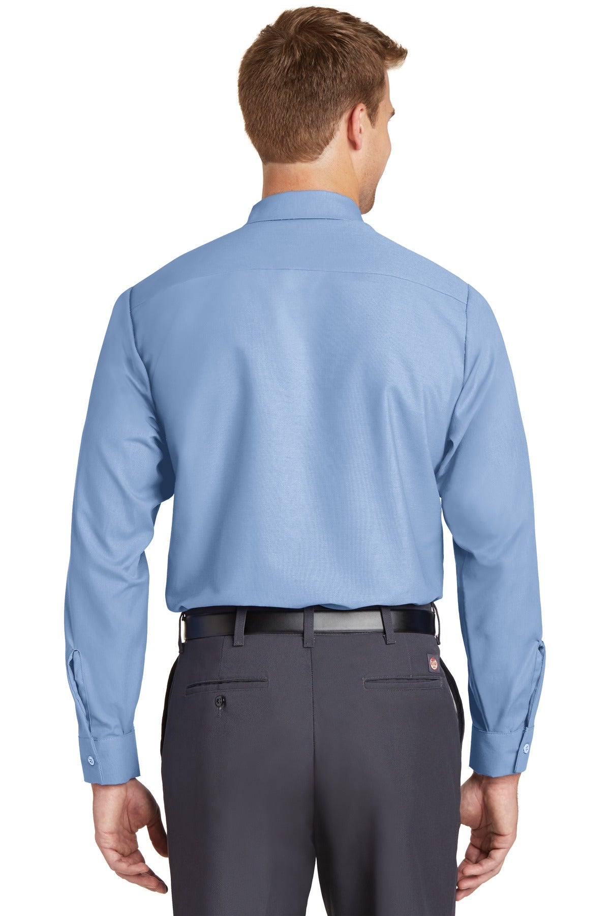 Light Blue Red Kap Long Sleeve Industrial Work Shirt. SP14