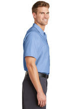Light Blue Red Kap Short Sleeve Industrial Work Shirt. SP24
