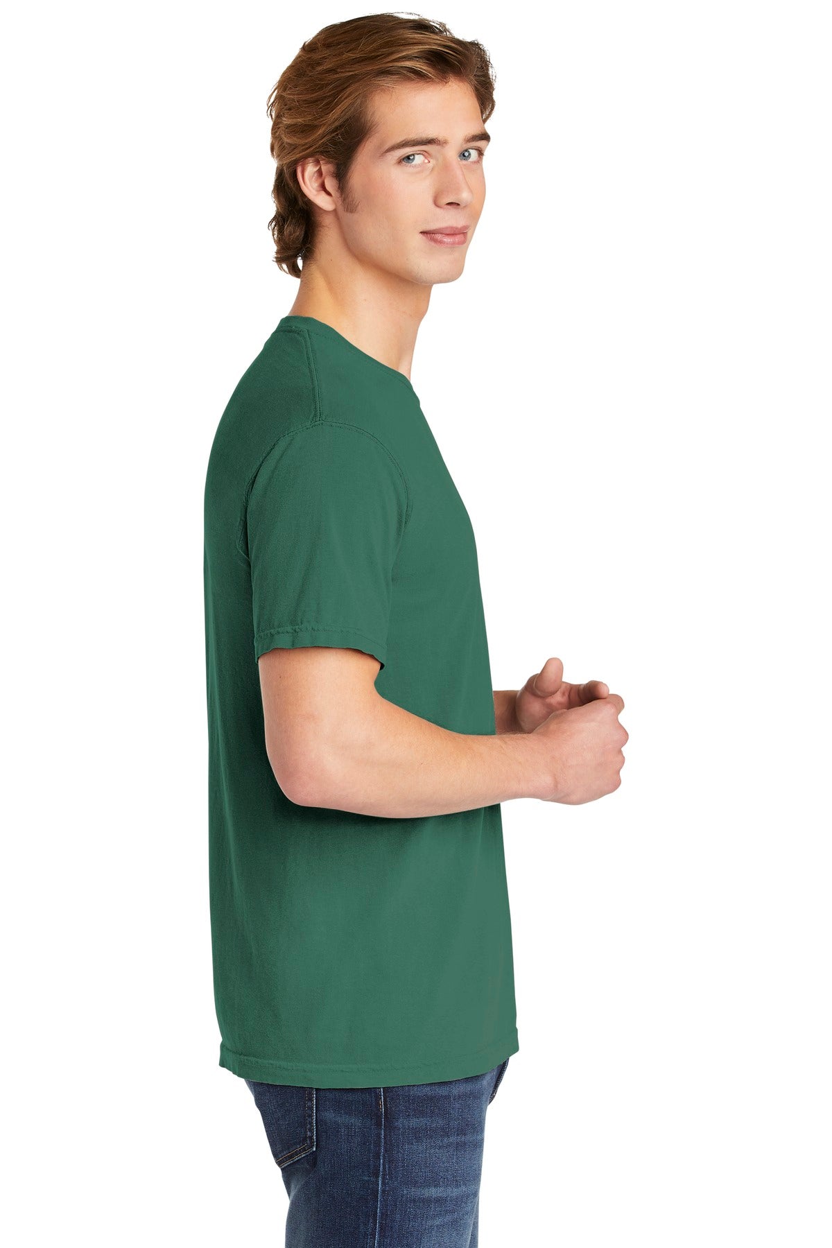 Light Green COMFORT COLORS Heavyweight Ring Spun Tee. 1717