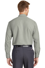 Light Grey Red Kap Long Sleeve Industrial Work Shirt. SP14