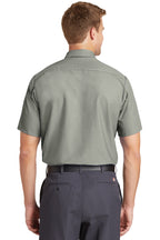 Light Grey Red Kap Short Sleeve Industrial Work Shirt. SP24