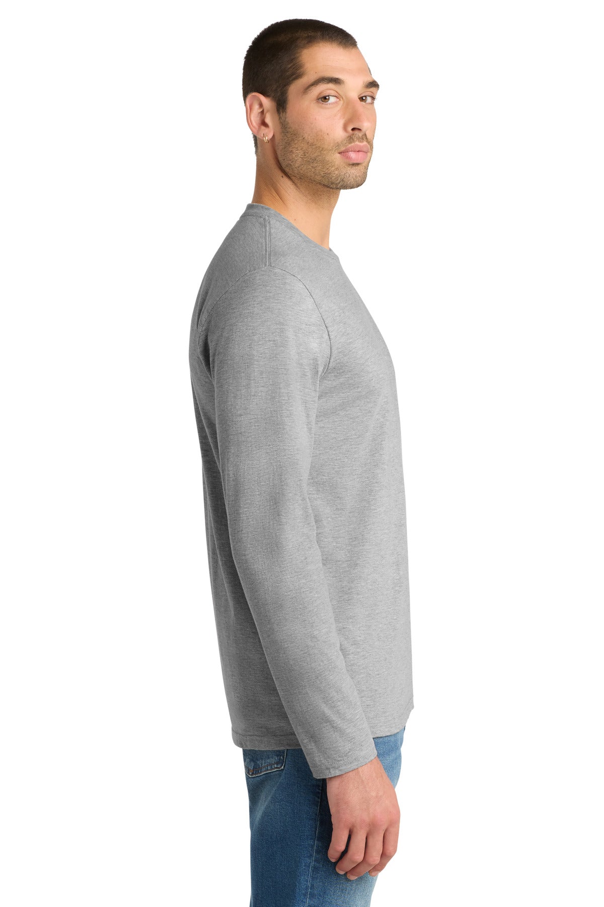 Light Hthr Gry District Very Important Tee Long Sleeve. DT6200