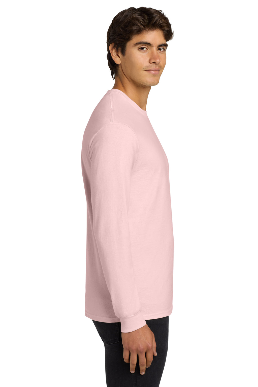 Light Pink Gildan - Ultra Cotton 100% US Cotton Long Sleeve T-Shirt. G2400