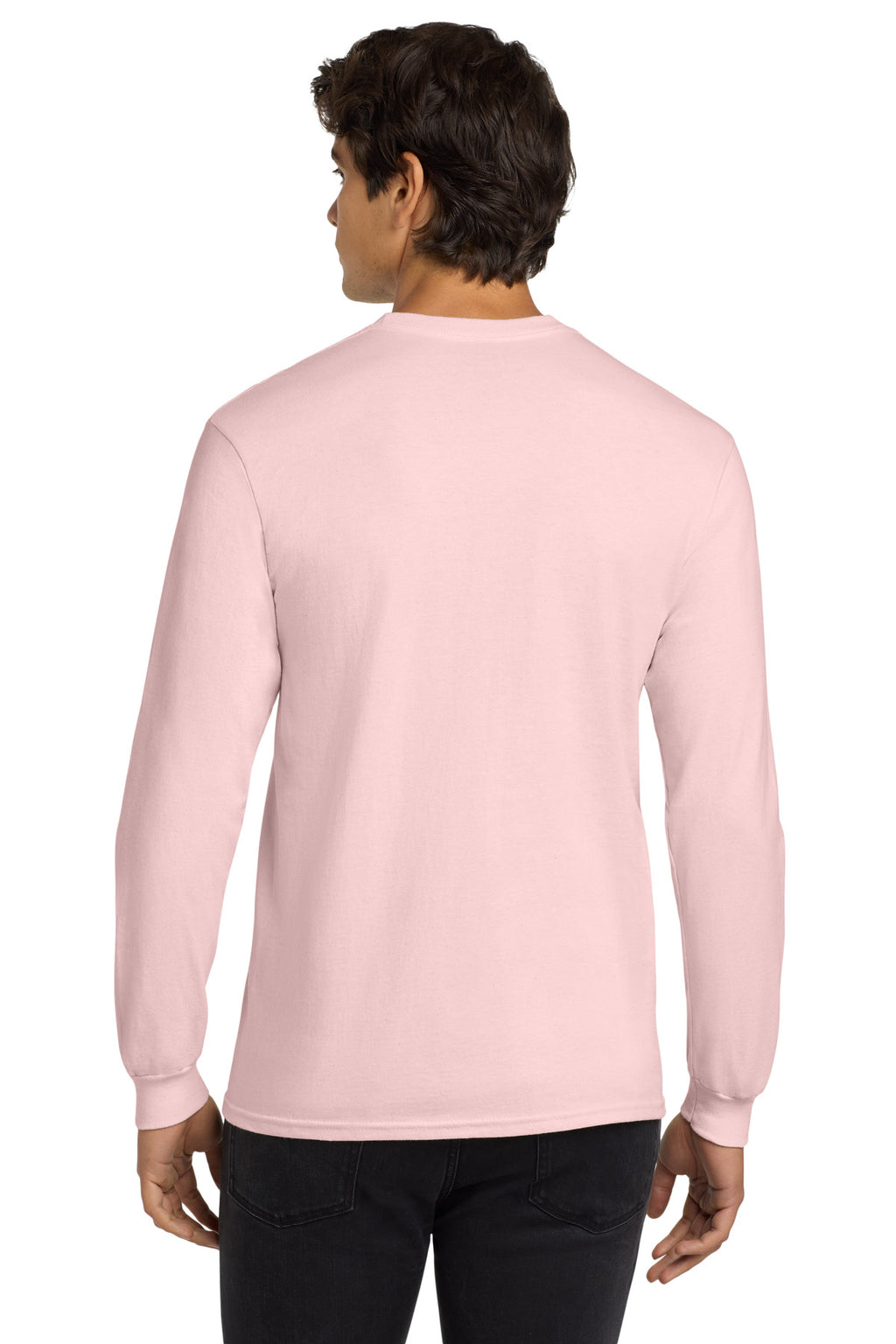 Light Pink Gildan - Ultra Cotton 100% US Cotton Long Sleeve T-Shirt. G2400