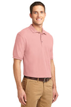 Light Pink Port Authority Silk Touch Polo K500