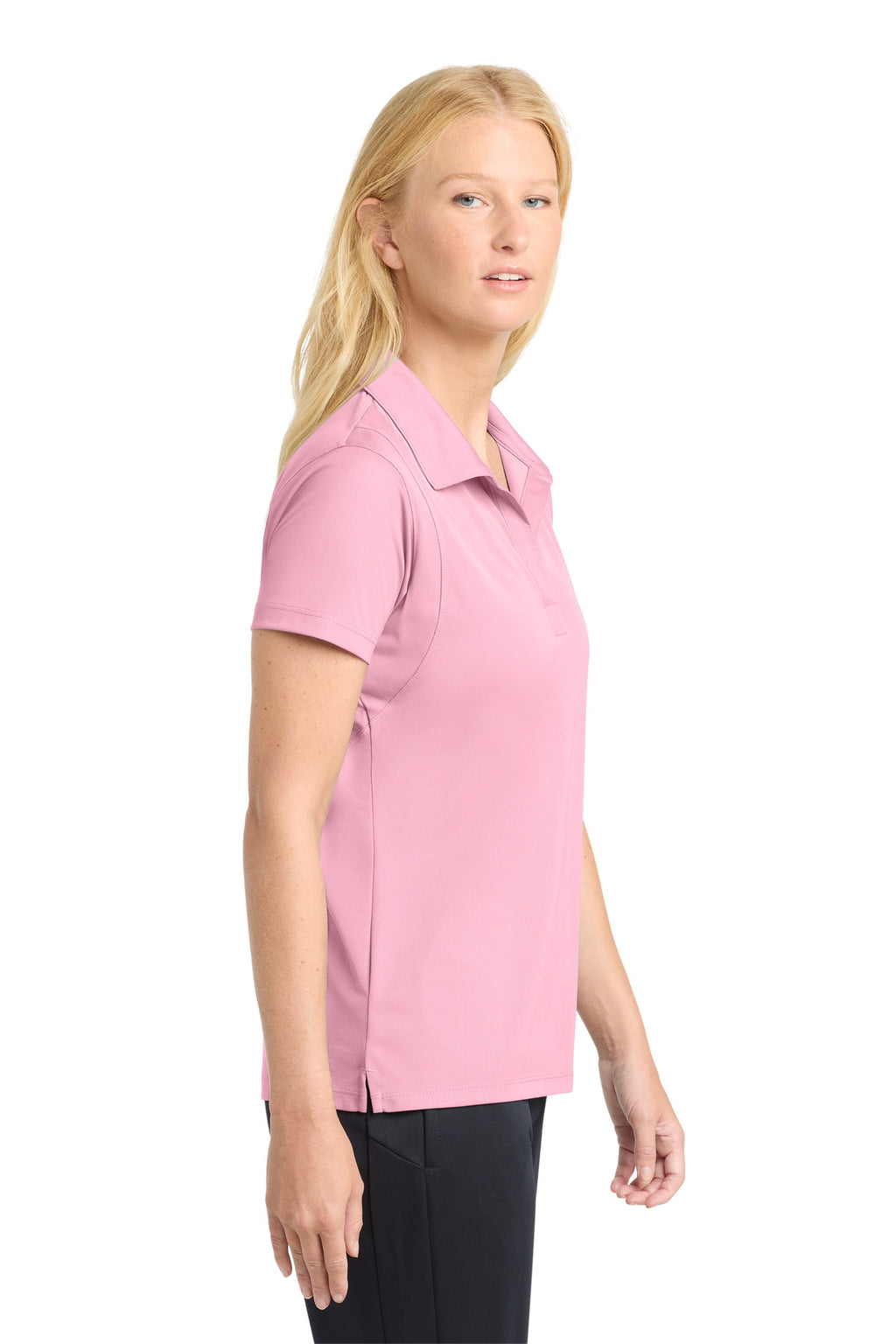 Light Pink Sport-Tek Women's Micropique Sport-Wick Polo. LST650