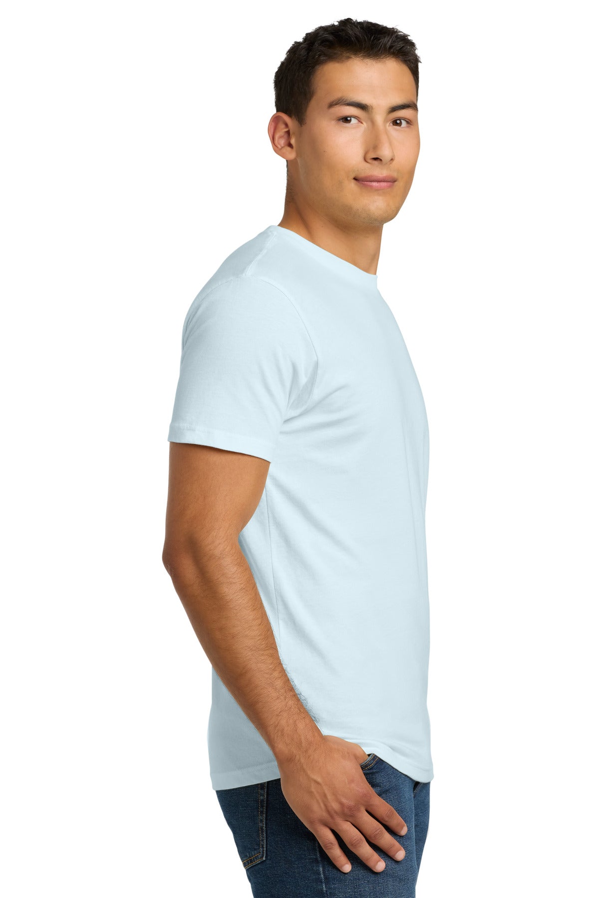 LightBlue Next Level Apparel Adult Cotton Tee. NL3600