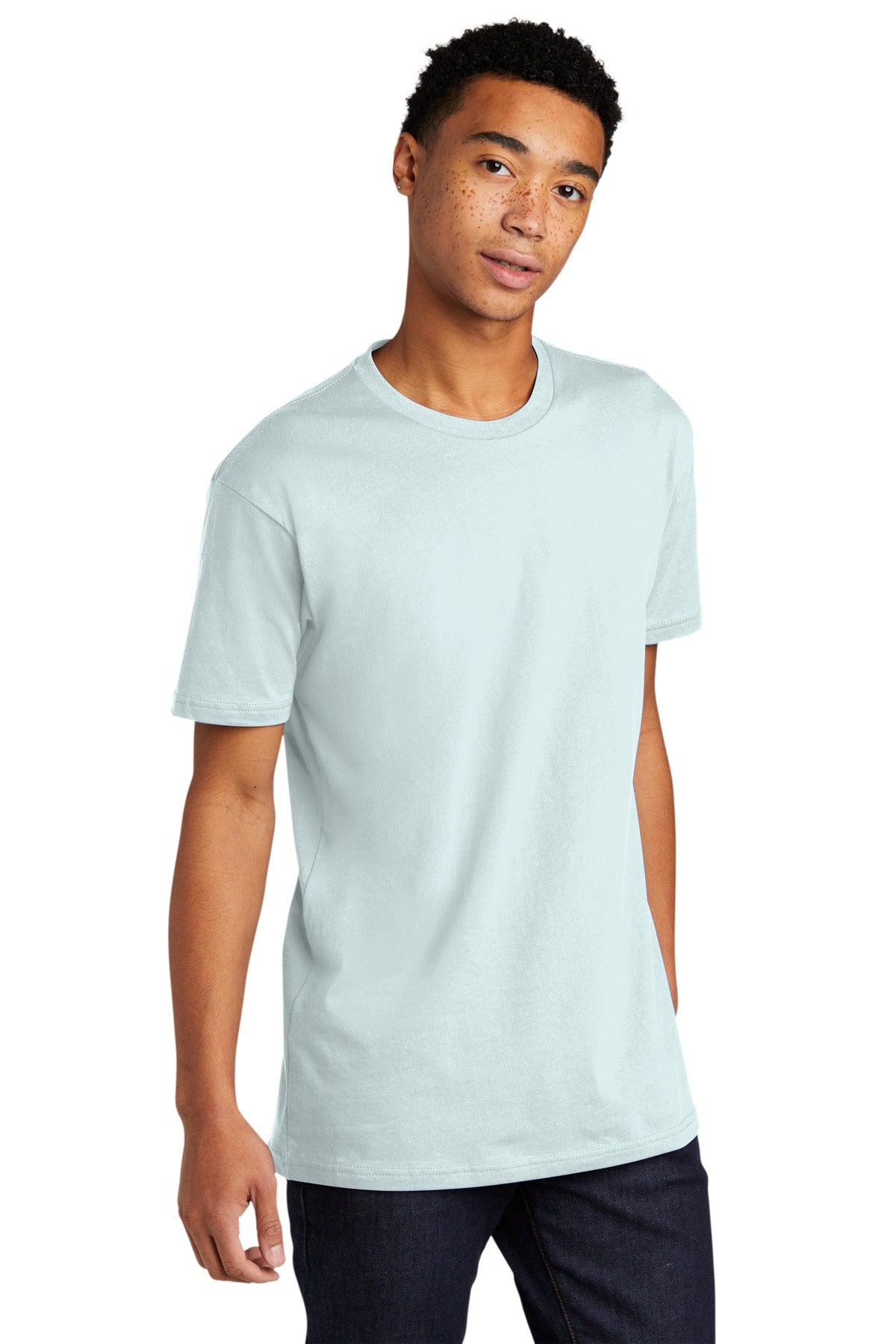 LightBlue Next Level Apparel Adult Cotton Tee. NL3600