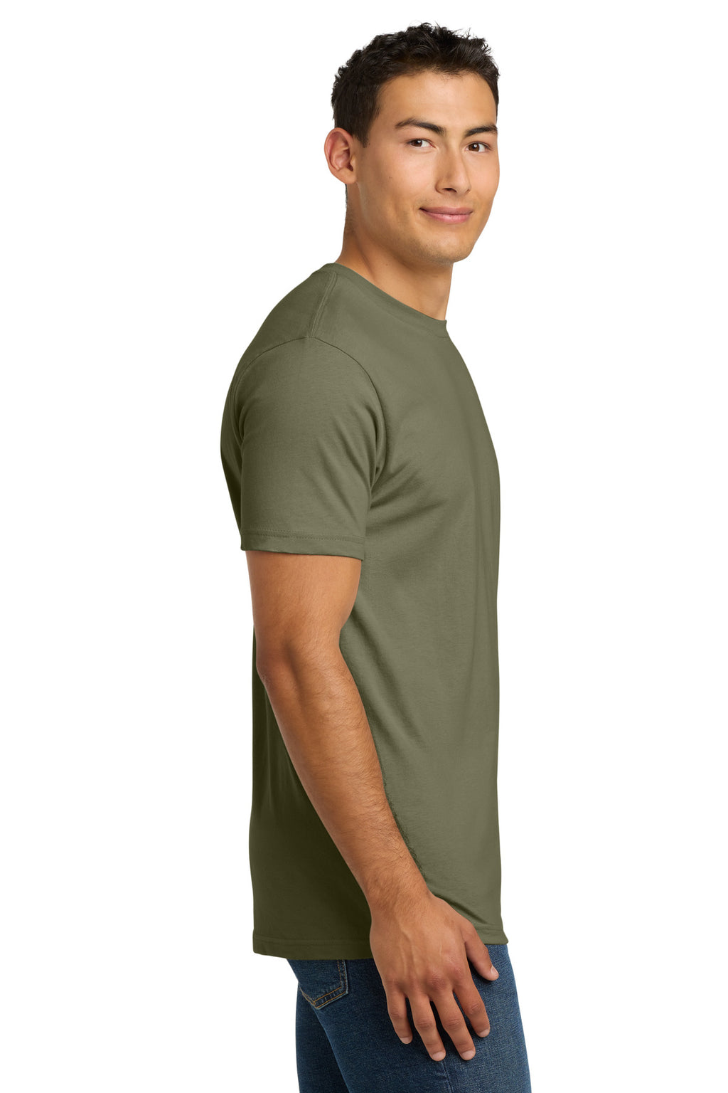 LightOlive Next Level Apparel Adult Cotton Tee. NL3600