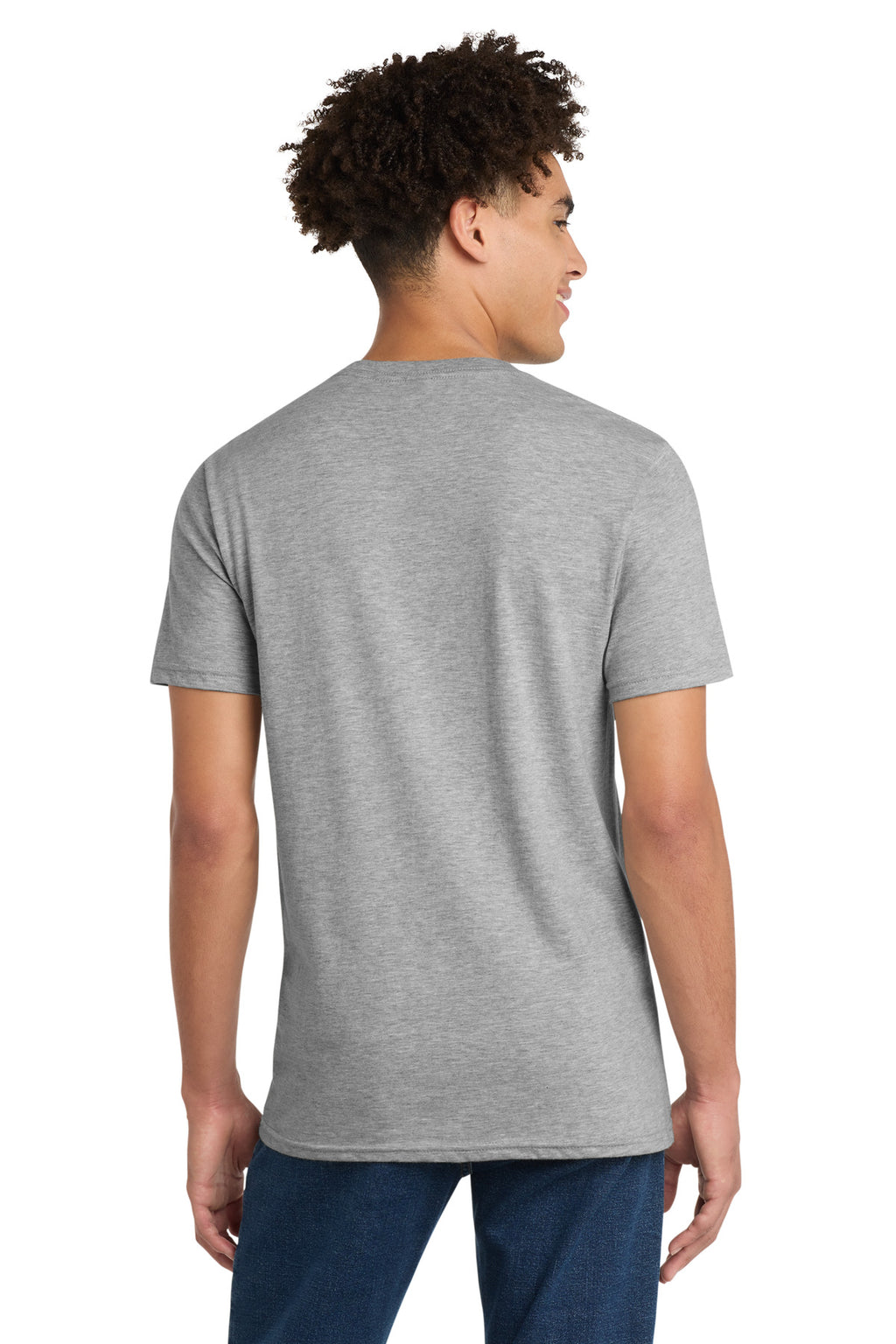 Lt Hthr Grey District Very Important Tee V-Neck. DT6500