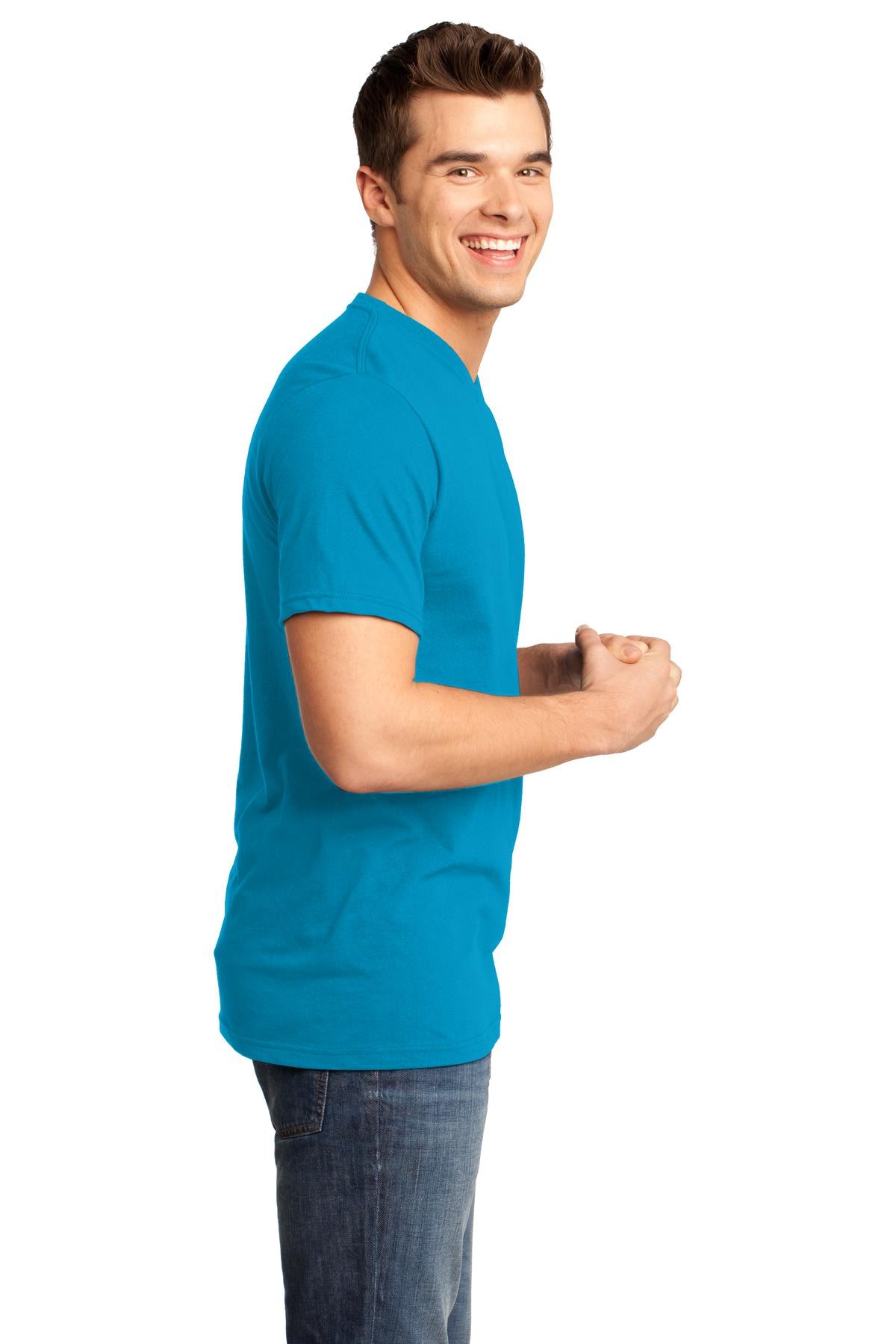 Lt Turquoise District Very Important Tee V-Neck. DT6500
