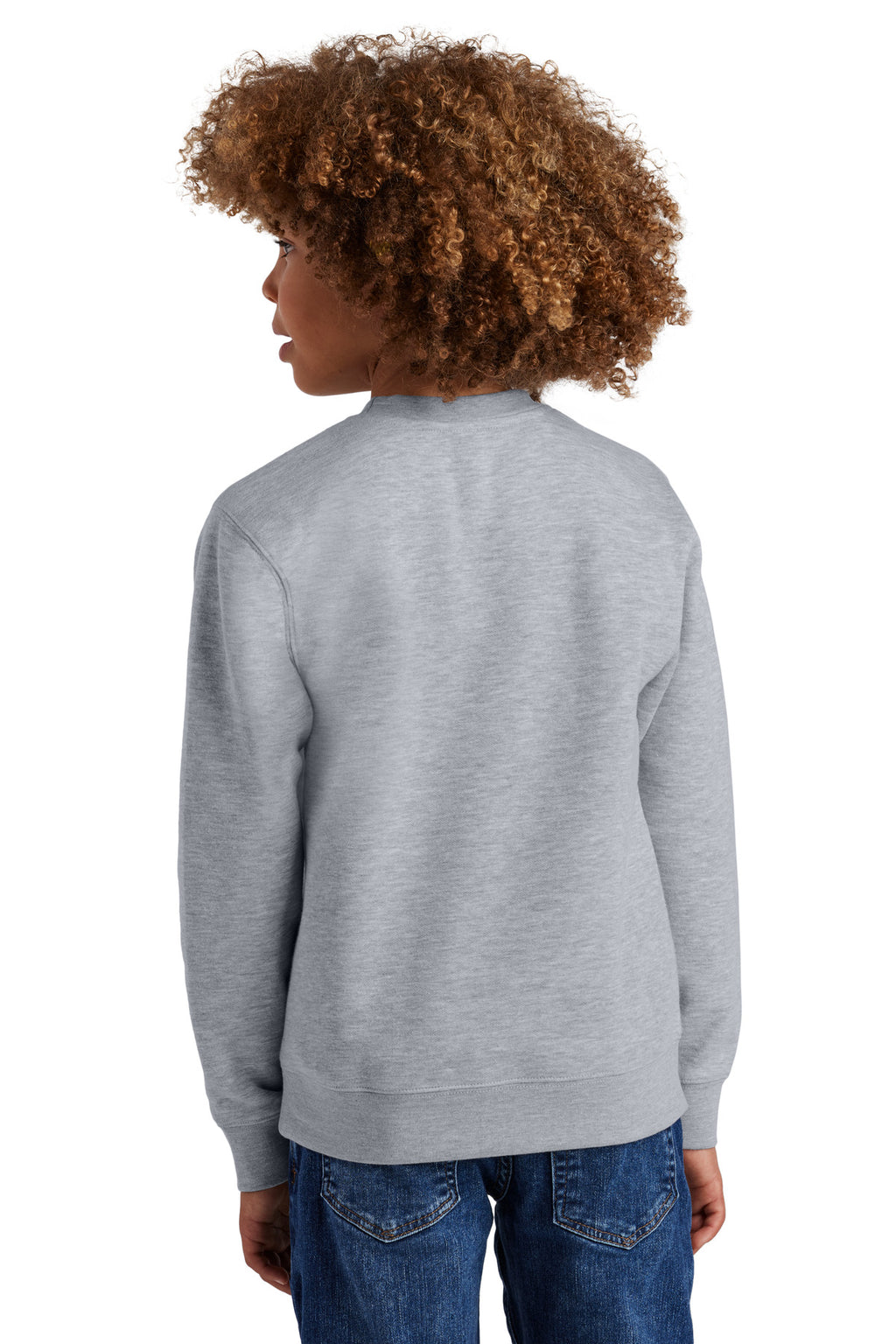 LtHtGry District Youth V.I.T. Fleece Crew DT6104Y