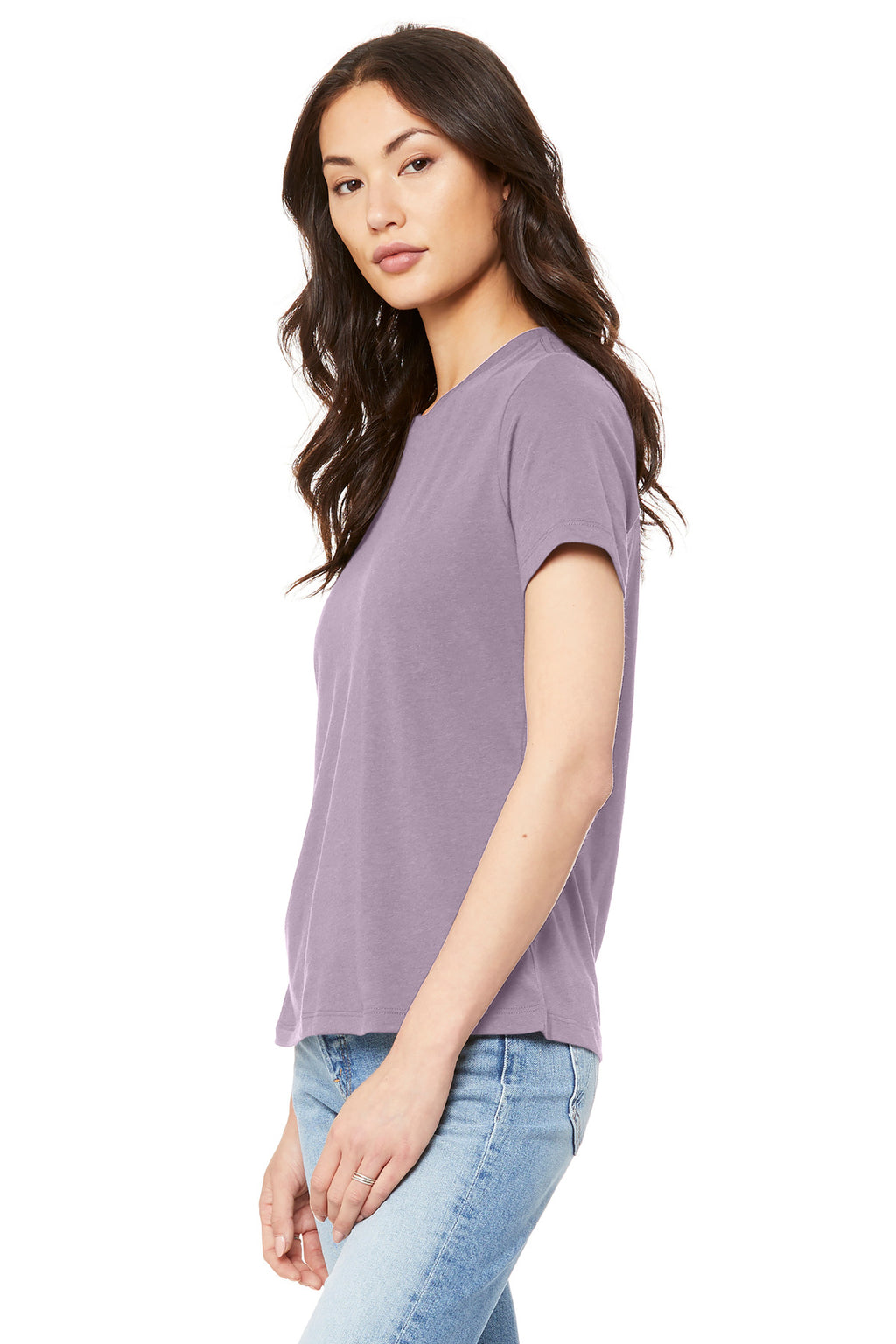 LtViolet BELLA+CANVAS Women's Relaxed Jersey Short Sleeve Tee. BC6400