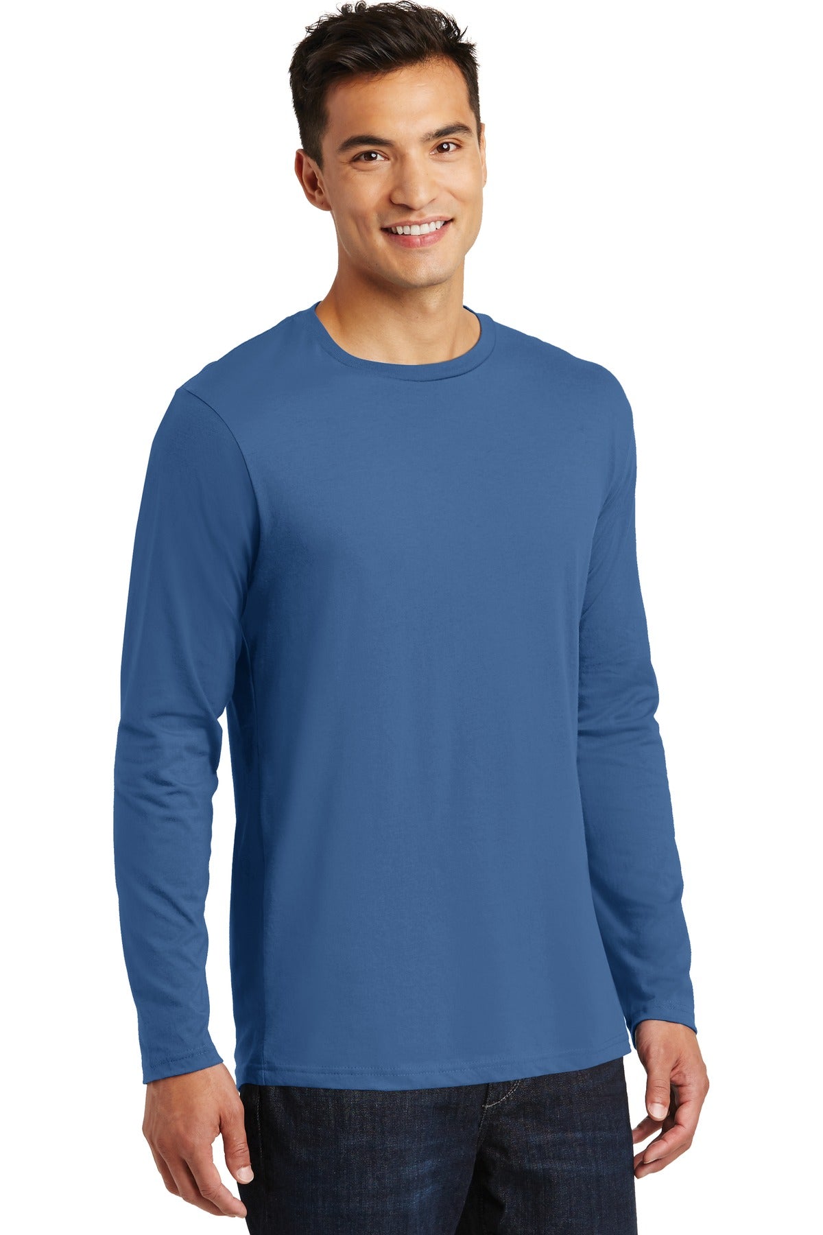 Maritime Blue District Perfect Weight Long Sleeve Tee. DT105