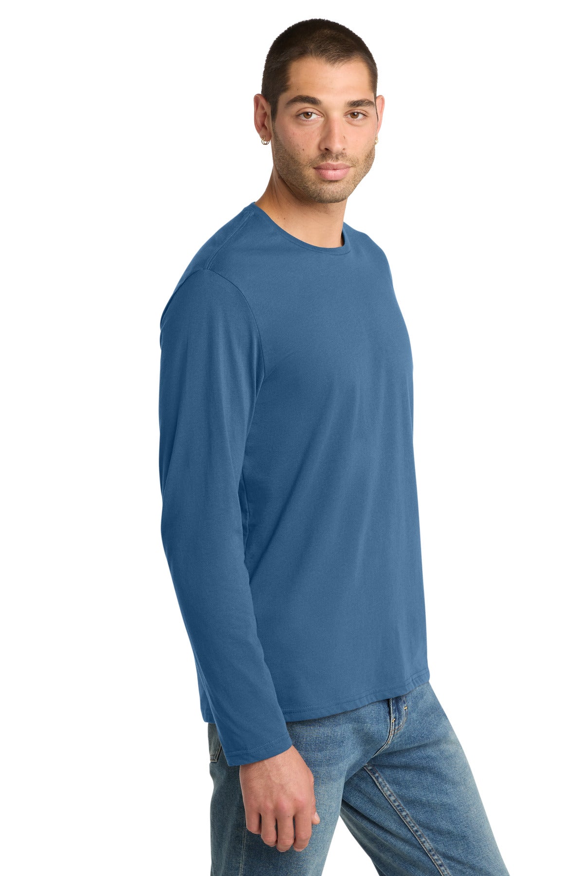 Maritime Blue District Perfect Weight Long Sleeve Tee. DT105