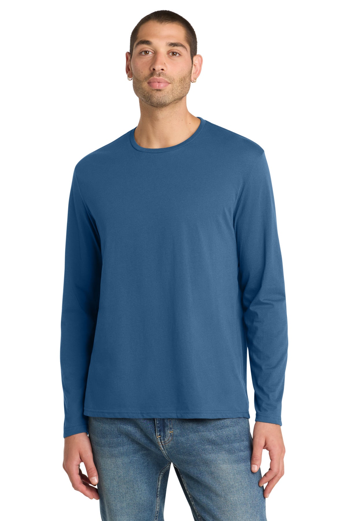 Maritime Blue District Perfect Weight Long Sleeve Tee. DT105