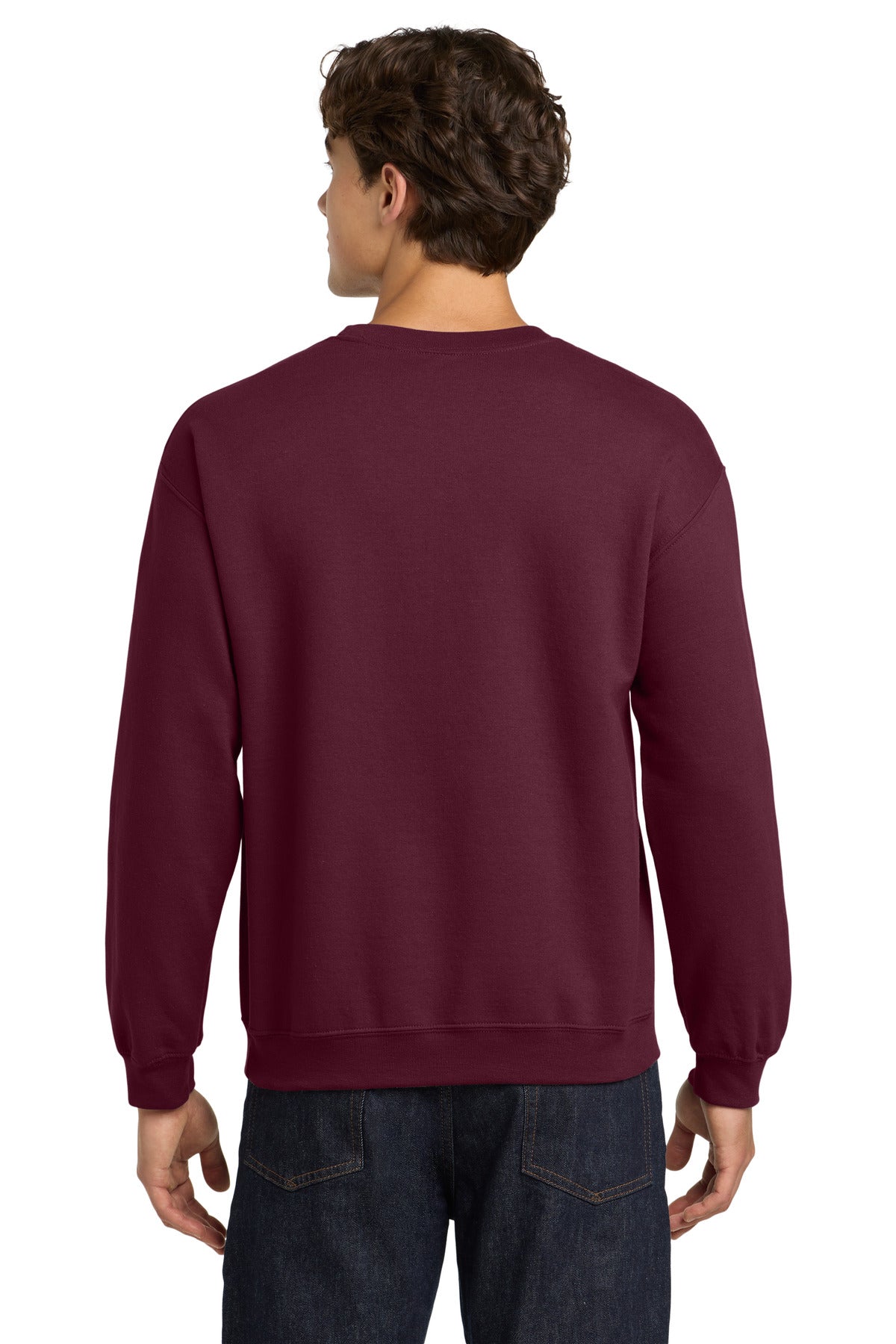 Maroon Gildan Heavy Blend Crewneck Sweatshirt. 18000